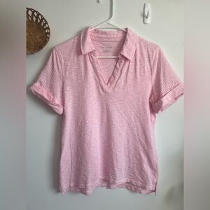 Talbots Roll Cuff Johnny Collar Pullover Size Medium